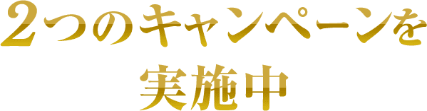 2つのキャンペーンを実施中